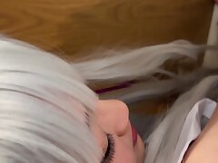 738KMKFX-002 Outdoor Bliss-Redhead's Kneeling Fantasy Ends in Facial Ecstasy