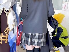 KFC_JK_Uniform_Schoolgirl_Colored_Panties Sizzling Lingerie Showdown-Hot Models Ignite Your Deepest Desires