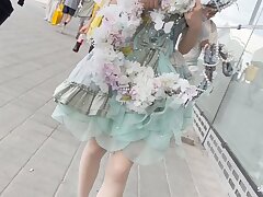 KFC_Princess_dress_white_stockings Kirara Asuka's Explicit Public Passion-Unleashed in the City!